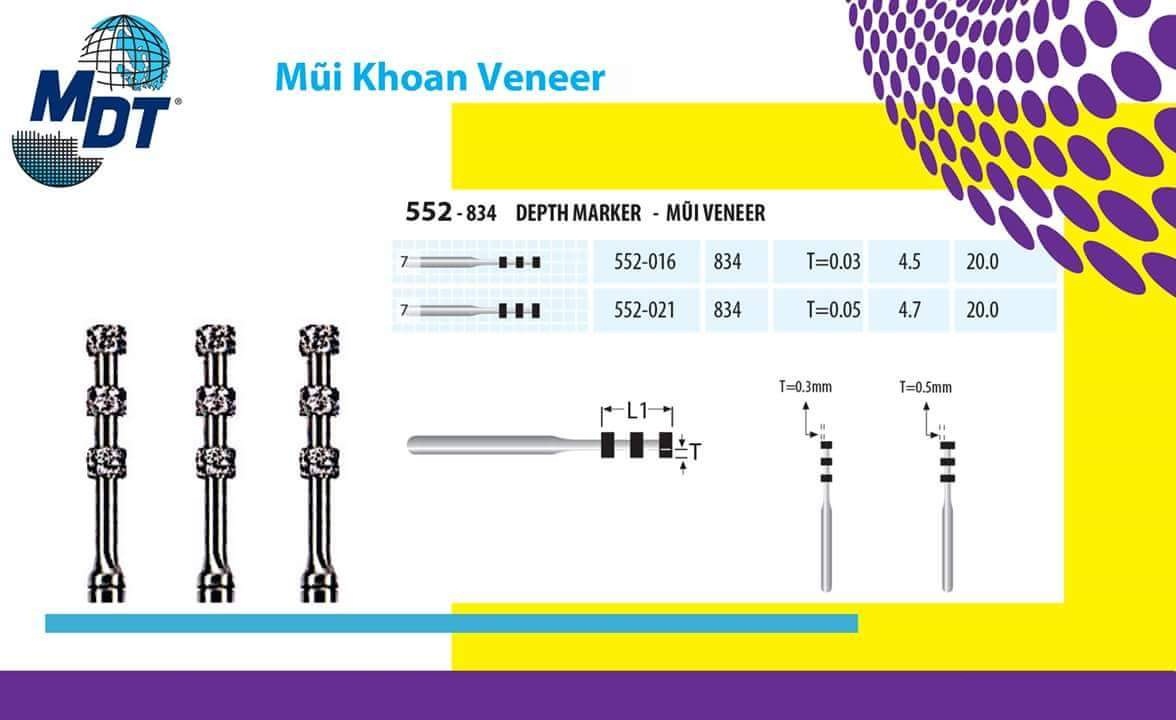 Mũi khoan Veneer 